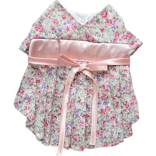 Japanese Style Dog Dress Cat Yorkshire Terrier Dog Clothes Skirt Bichon Poodle Pomeranian Schnauzer Welsh Corgi Clothing Dresses