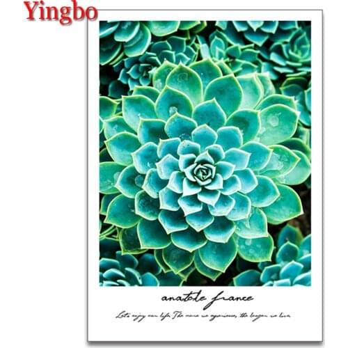 Nordic style flower succulents diy 5d diamond painting kits diamond mosaic cross stitch diamond embroidery Decoration gift
