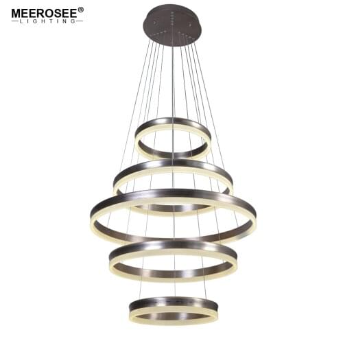 Modern LED Pendant Lights 5 Circle Rings Pendant Lamp For Foryer Living room Creative LED Lustre Hanging Home Luminaires