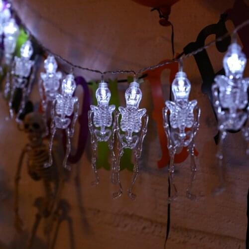 20 LED 3 M Halloween Skeleton LED String Lights Lanterns Lamp For DIY Home Party Supplies