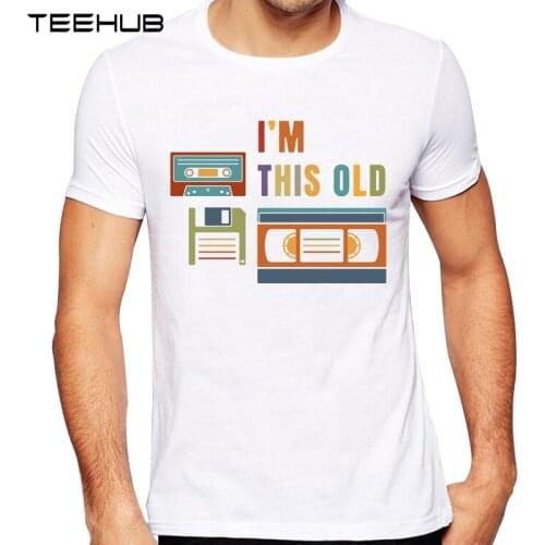 TEEHUB Mens New Fashion Old Tap and disk Design Short Sleeve T-Shirt Cool Printed Tops Hipster Tee Shirts