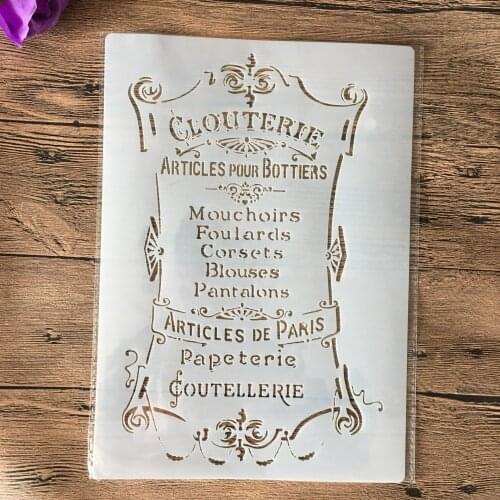 A4 29 * 21cm DIY Stencils Wall Painting Scrapbook Coloring Embossing Album Decorative Paper Card Template,wall letter stencils