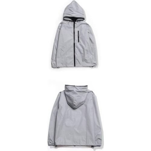 Luminous assault windbreaker printing Japanese tide brand couple reflective jacket coat student tide men and women class clothes