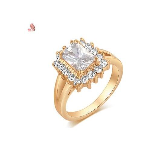 Kuniu geometric finger ring for women crystal metal material simple trendy style wedding anniversary occasion fashion jewelry