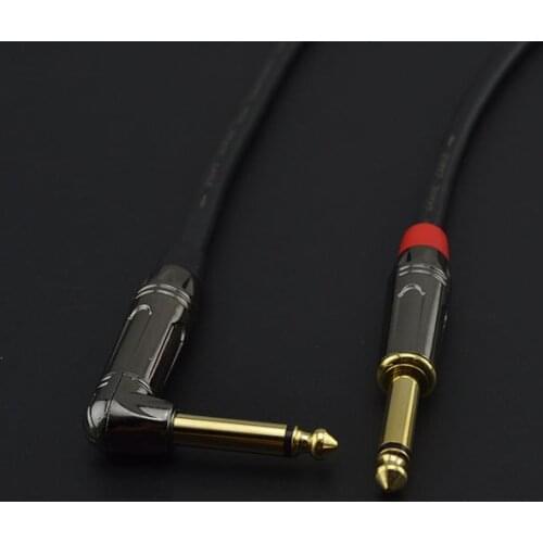 1/4 Inch TS Mono 6.35mm Jack to 1/4'' Male Audio Cable for Mixer Amplifier Electric Guitar Bass Keyboard Instrument Cords