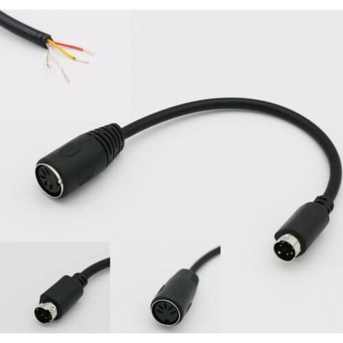 1pc DIN5 AT Female to Mini DIN6 MDIN6 PS/2 Male PC Mac Keyboard Adapter Converter Cable Cord 6"