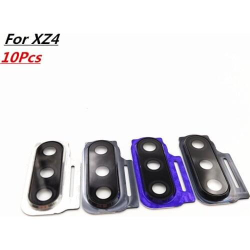 10Pcs/lot Rear Back Camera Lens Len Glass With Metal Frame Ring For Sony Xperia 1 XZ4 J8110 J8170 J9110