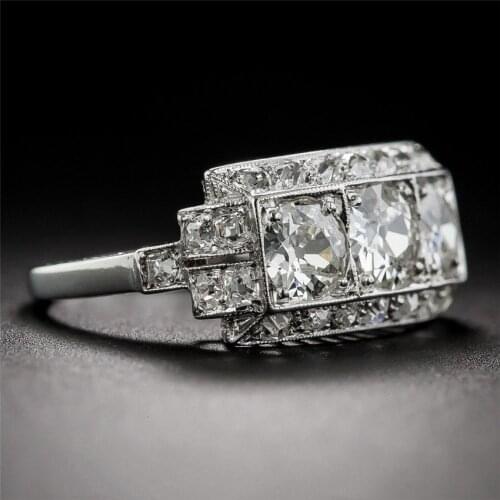 2 Carat White Diamond Ring Silver S925 Sterling Bague Bizuteria for Women Anillos Silver 925 Jewelry Fine 2 Carat Ring for Women