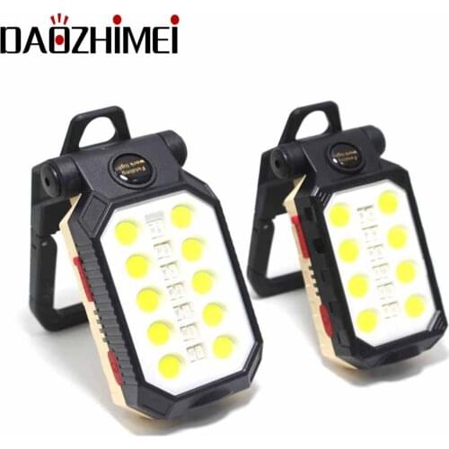 20W Portable Flashlight Torch USB Rechargeable LED Work Light COB Lantern Hanging Outdoor Work Light For Car Repair Camp