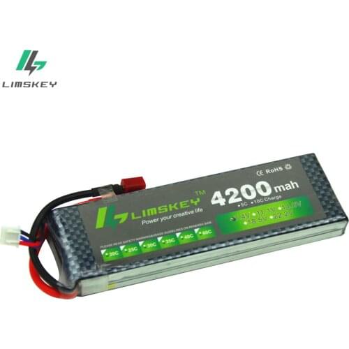 Limskey POWER 7.4V 4200mAh 25C 2S LiPo Battery With T/XT60 Plug for RC Car Airplane Helicopter 7.4 V 4200 mah 2S Lipo Battery