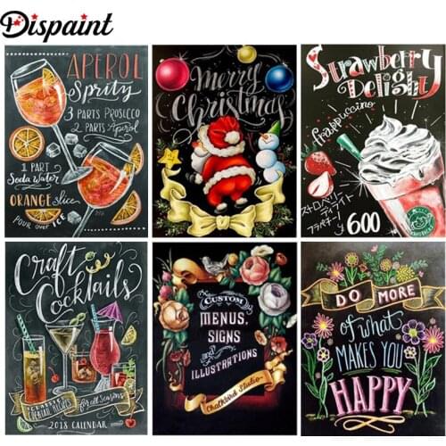 Dispaint Diamond Painting Cross Stitch "Text pattern landscape"5D DIY Diamond Embroidery Full Square/round Rhinestone Of Picture