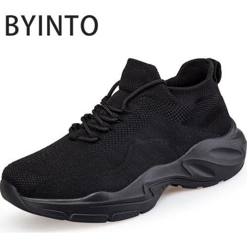 Big Size 35-42 Women Sport Tennis Shoes Light Breathable Mesh Sock Sneakers Black White Female Boots Tenis Feminino Zapato Mujer