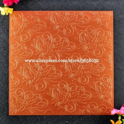 Large Size Christmas Leaves Plastic Embossing Folder For Scrapbook DIY Album Card Tool Plastic Template 19.8x19.8cm 8071117