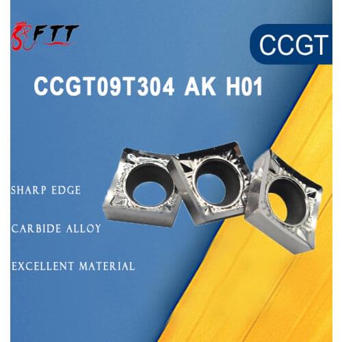 CCGT09T304 AK H01 CCGT 09T304 Aluminum cutter blade Insert Cutting Tool turning tool CNC Tools AL +TIN Alloy wood