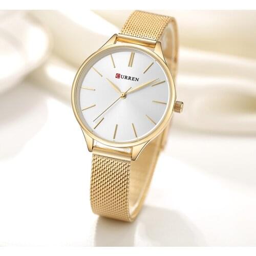 CURREN Rose Gold reloj mujer Women Watches Wrist Watch ladies watch Quartz Womens Watches Gifts Clock montre femme