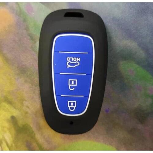 Carbon Fiber ABS Car Key Case Key Cover for Hyundai Sonata Tucson Solaris i30 Grand Stare 2019 2020 2021 3button key