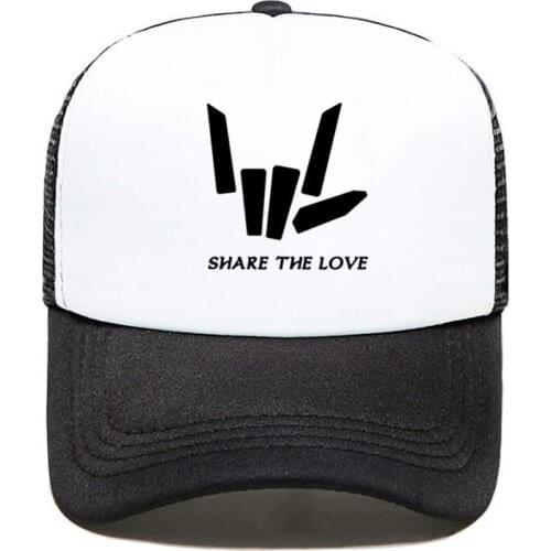 Share The Love Boy Girls Funny Adjustable Mesh Truckers Hat Kids Adult Baseball Caps Snapback Wholesale