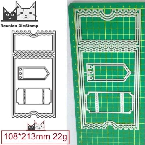 Long Rectangular Border Frame Metal Cutting Dies Scrapbooking Steel Craft Die Cut Embossing Paper Cards Stencils Christmas