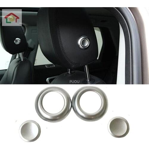For Jaguar F-Pace X761 XE X760 XF/XFL X260 E-PACE Chrome Car Headpillow Headrest Lifting Button Adjusting Decorative Cover Trim