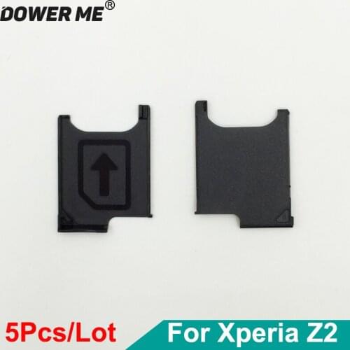 Dower Me 5pcs/lot Replacement Sim Card Slot Holder Sim Tray For Sony Xperia Z2 L50W D6503 SO-03