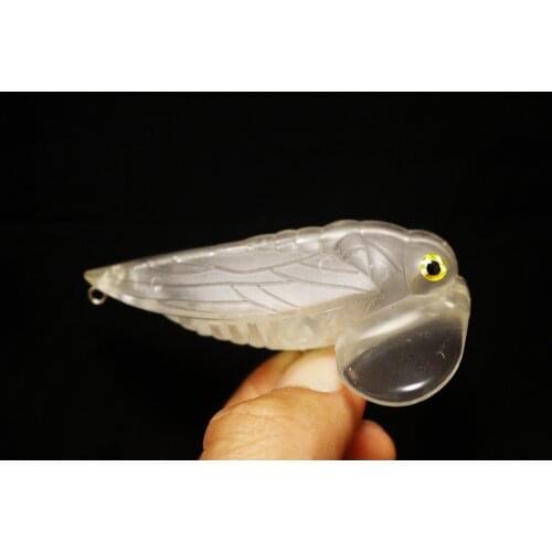 GYFISHING 15 Pcs Unpainted Quality Topwater Fishing Cicada Lures Hard Baits Body