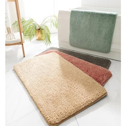 Bath Mat Different colour Classic Geometric Pattern Super Soft Absorbent Bathroom Door Mat bed room Non-slip Bath Rug Carpet