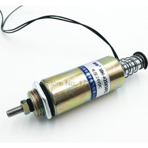 25X50TL Push-pull type crash type miniature electromagnet DC 12V 24V Tubular Electric Solenoid Electromagnet Stroke 10-15mm 300g