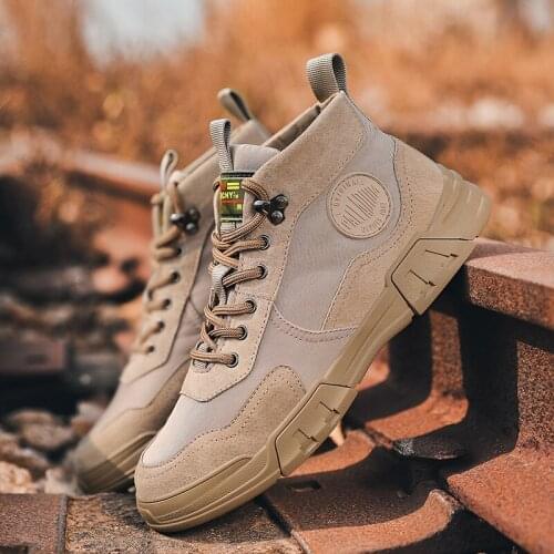 2019 new autumn men boots mens ankle boots men leather Waterproof Martin boots thick sole boots oxford boots Comfortable