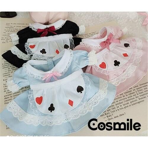 Cosmile Maid Outfit Idol Star Clothes Costume Cosplay Fit For 20cm Plush Doll Toy Stuffed Cos Cute Lovely Xmas Gift C