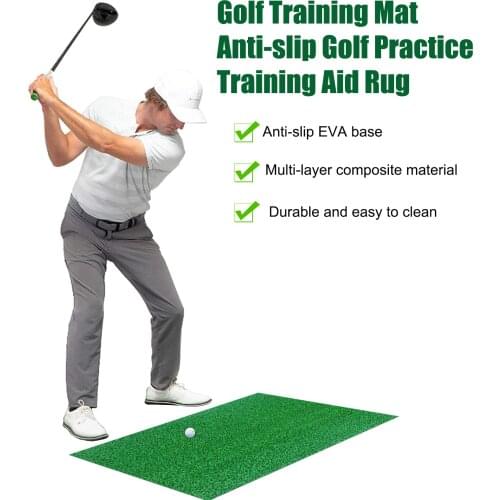 NEW Golf Practice Grass Mat Indoor Training Hitting Pad Backyard With Rubber Tee Outdoor Mini Golf Training Aids Accessories