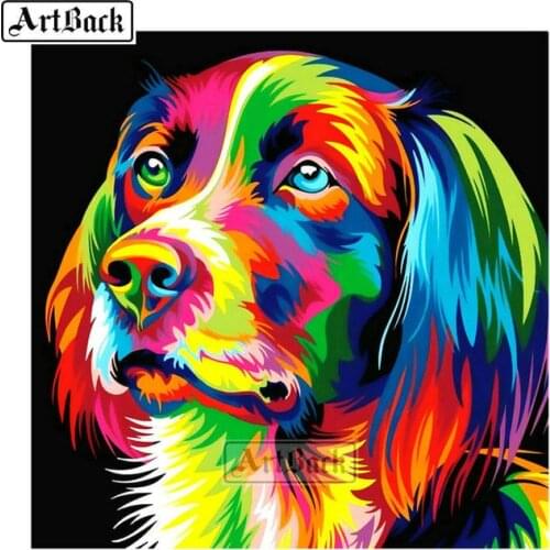 New 5D DIY Diamond Painting Dog Wolf Eagle Color Animal Home Decoration Painting 3d Diamond Embroidery Rhinestone Mosaic
