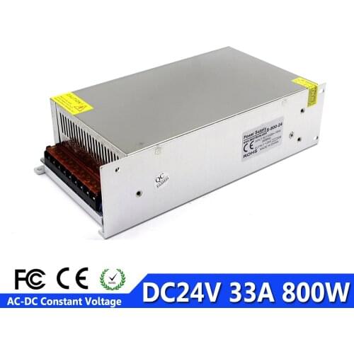 Single Output 24V DC Power Supply Switching 33A 800W led driver block power For Led Strip lamp CNC AC110V 220V to dc24v SMPS
