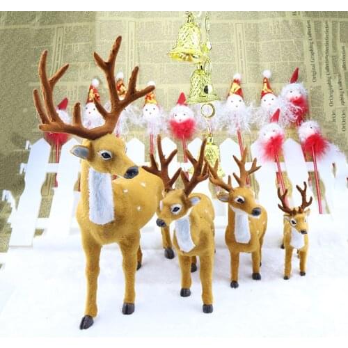New Arrival 1Pcs 3 Styles Xmas Elk Plush Simulation New Year Christmas Decorations Christmas Ornaments for Home Christmas Gift