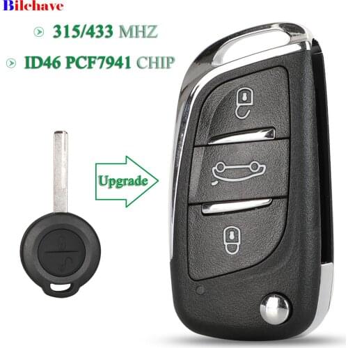 Bilchave Upgrade 2BT For Mercedes Benz Smart 454 Forfour For Mitsubishi Colt 315/433Mhz ID46 PCF7941Chip Remote Smart Car Key