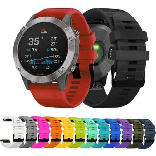 Fenix 6 Band Silicone Strap For Garmin Fenix 6 6X Pro Quick Fit 22mm 26mm Watchband for fenix 5 5X Plus Quick Release Wristband