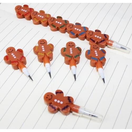 Christmas Building Pencil Cartoon Bullet Pencil Creative pencil-free primary school students can change the core HB