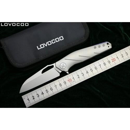 LOVOCOO Apologist Flipper Folding knife MRBS S35VN blade Titanium handle hunting outdoor camping survival fruit Knives edc tools