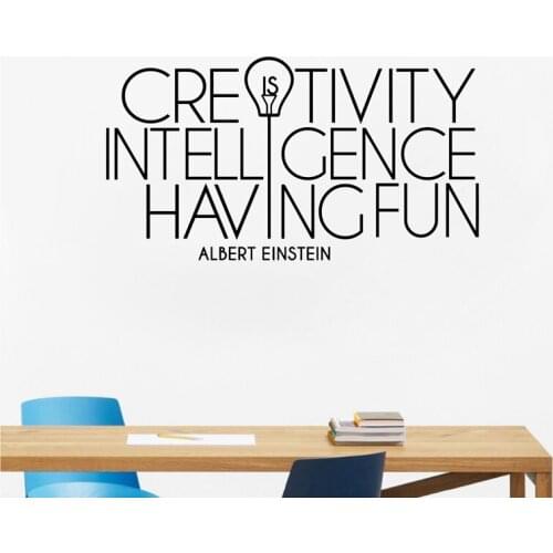 Inspirational Quote Wall Art Decal Motivational Saying Vinyl Art Sticker Office Creativity Wall Mural Art Decals Decor