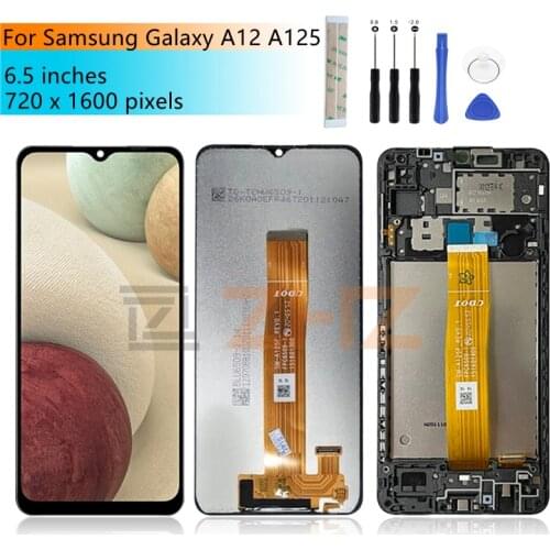 For Samsung Galaxy A12 A125 LCD Display Touch Screen Digitizer Assembly A125 LCD replacement Repair Parts 6.5"