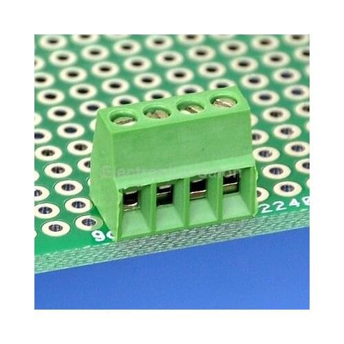 10pcs 4 Poles 2.54mm/0.1" PCB Universal Screw Terminal Block