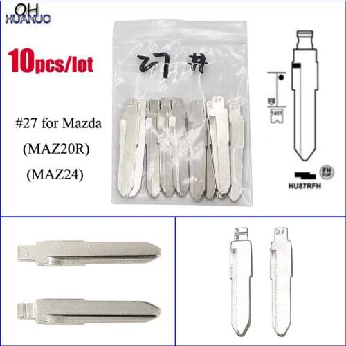 10pcs/lot, Universal Remotes Flip Blade 27# for KD Remote Key , NO.27 Maz20R MZ24 HU87R HU133 Key Blade M3 M6 M5