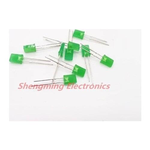 100PCS 2x5x7 Green Color Diffused Led 120deg 2*5*7 MM