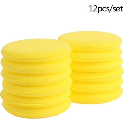 12Pcs/Set Car Polishing Waxing Foam Sponge Applicator Pads Auto Window Body Paint Surface Care Cleaning Pad Car Accessories