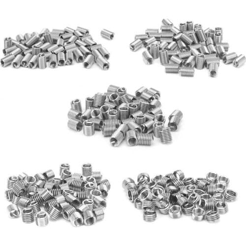 50Pcs Wire Thread Insert US Units Screw Bushing Inserts Threaded Hole Repair Tool 1/4in-20 Thread Socket