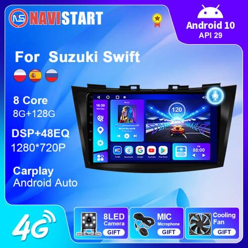 For Suzuki Swift 2011-2015 Car Radio Multimedia GPS Navigation 2 Din Android 10 Video 2 Din Player With Camera BT WIFI 4G NO DVD