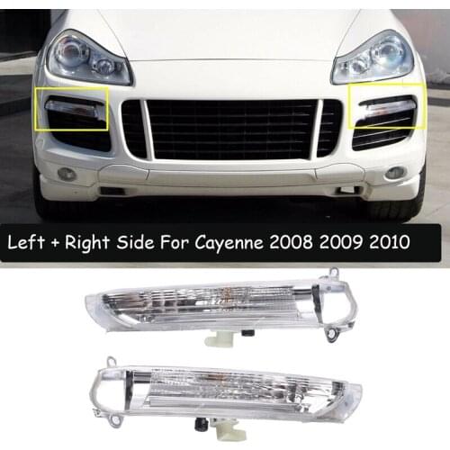 Car Front Daytime Running Light DRL Fog Light with Turn Signal Indicator Lamp For-Porsche Cayenne 2008-2010