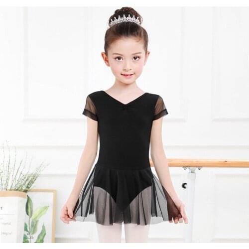 Free shipping Childrens dancers summer ballet dancers dress girls gowns short sleeves girls ballet dance leotard dress JQ-275