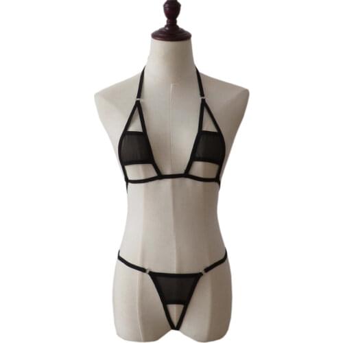 Bikini 2019 Sexy Solid color Sling Square Hollow Thong Japanese girl Beach spa swimwear women swimsuit biquini bikinis monokini