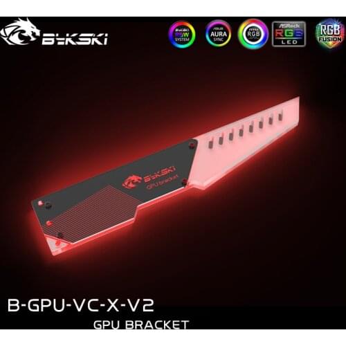 Bykski Size 254*49*2mm / Acrylic Bracket Computer GPU Brace with A-RGB SYNC Light / Support Fix Video Card in the Case