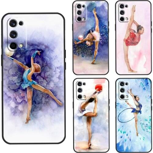 Gymnastics Oil Painting Case For Realme C3 C11 C15 GT Neo Q3 6 7 8 Pro Cover For OnePlus 8 Pro 8T Nord 9 Pro Shell
